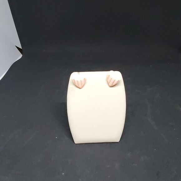 Pink Heart Stud Earrings - Picture 1 of 3